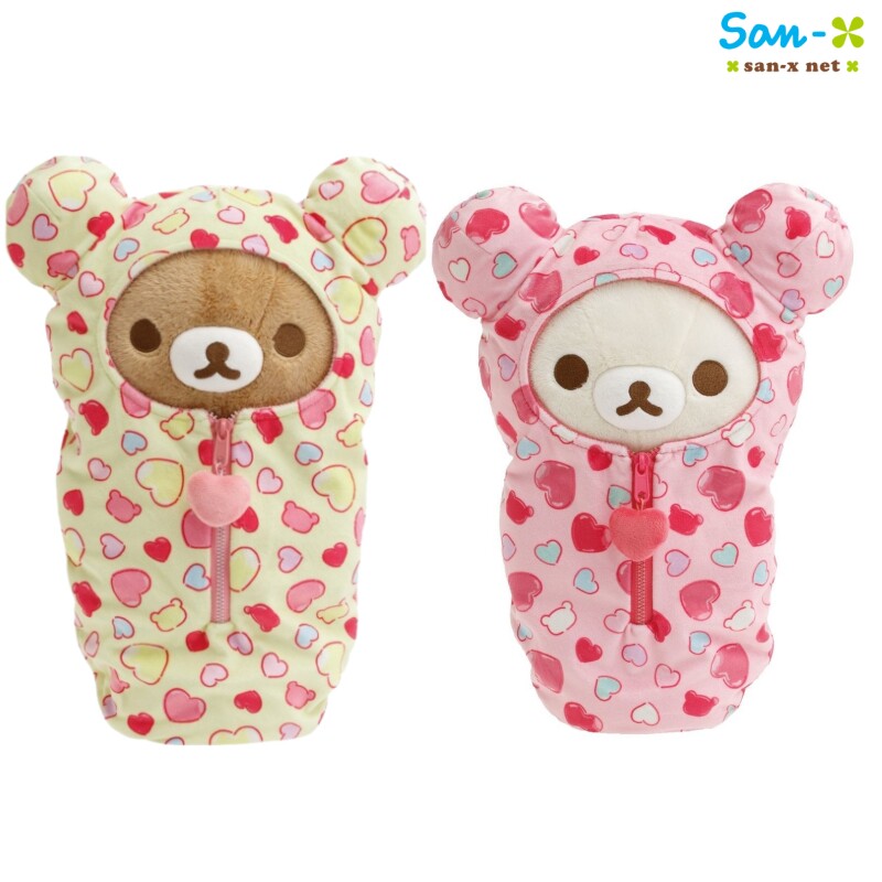 正版轻松熊睡袋换装毛绒玩具公仔抱枕rilakkuma轻松小熊M号潮玩偶