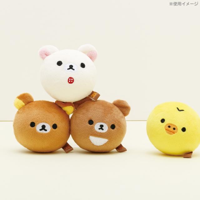 日本正版轻松熊捏捏乐团子公仔玩偶rilakkuma超柔软棉花丸子手玉