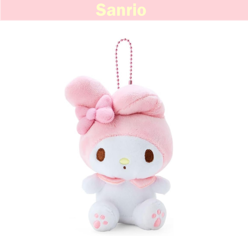 三丽鸥日本正版三丽鸥经典my melody 美乐蒂毛绒公仔小挂件钥匙链