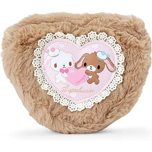 日本三丽鸥正版焦糖兔毛绒笔袋可爱女化妆包棕文具盒sugarbunnies