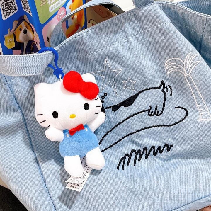 三丽鸥正版hello kitty凯蒂猫50周年限定毛绒公仔包包挂件钥匙链