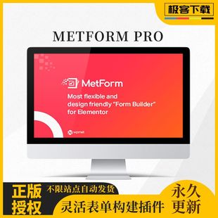 官方原版 Metform Wordpress表单构建插件 WP表单插件 PRO 插件