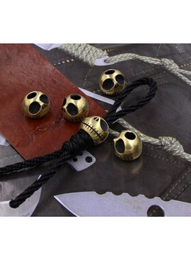 手工雕刻 万圣节南瓜圣诞杰克骷髅EDC伞绳刀坠手电坠手工DIY挂坠