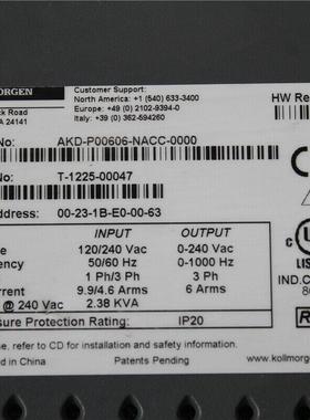 议价Kollmorgen AKD-P00606-NACC-0000