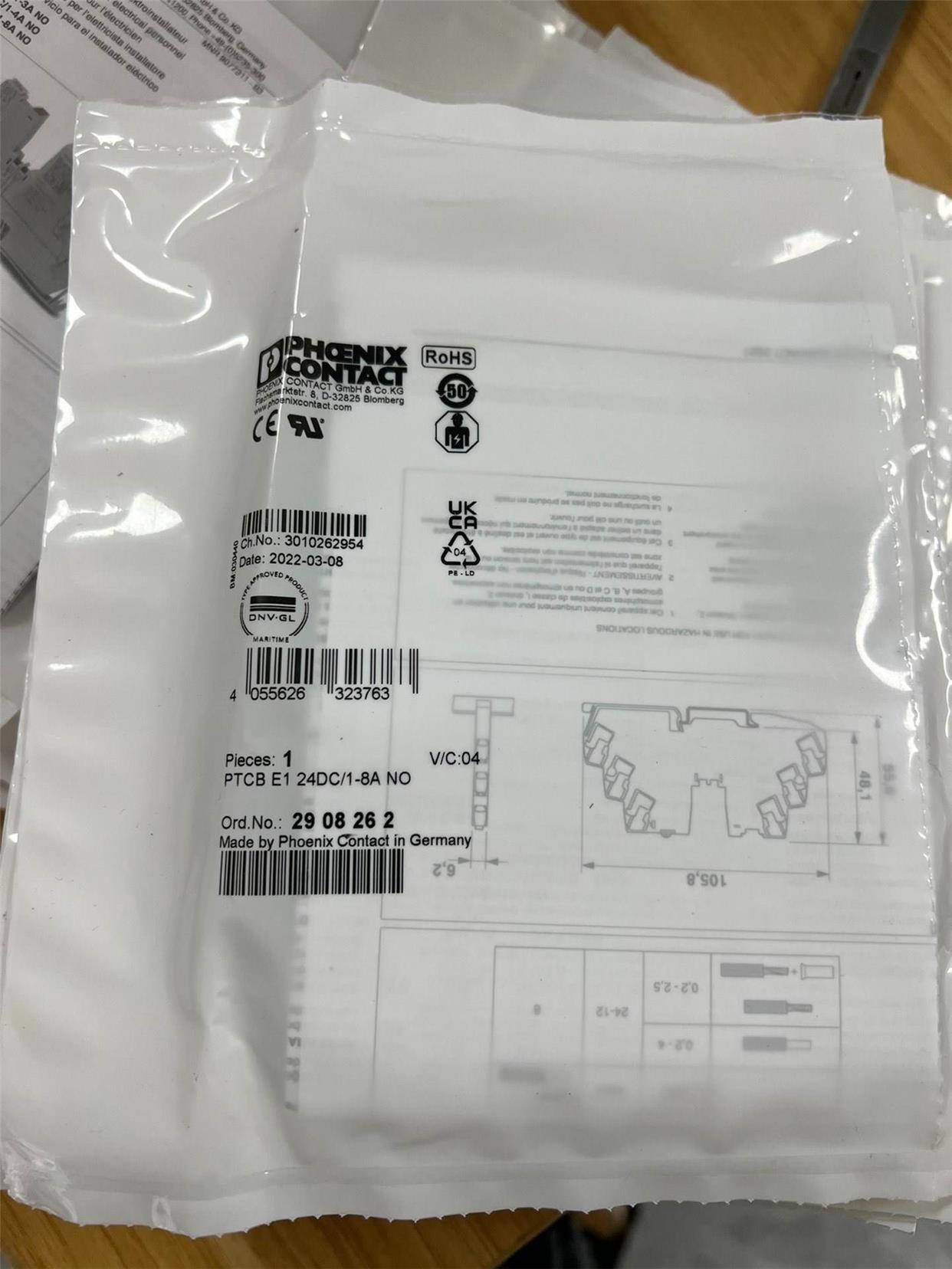 议价2908262 PTCB E1 24DC/1-8A NO断路器