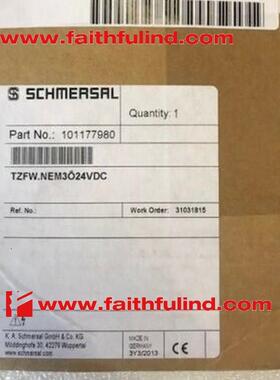 议价Schmersal 101177980 施迈赛安全开关 TZFW.NEM3O24VDC