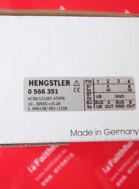 议价Hengstler 0566351 亨士乐编码器 AC58/1213EF.47DPR 566 351