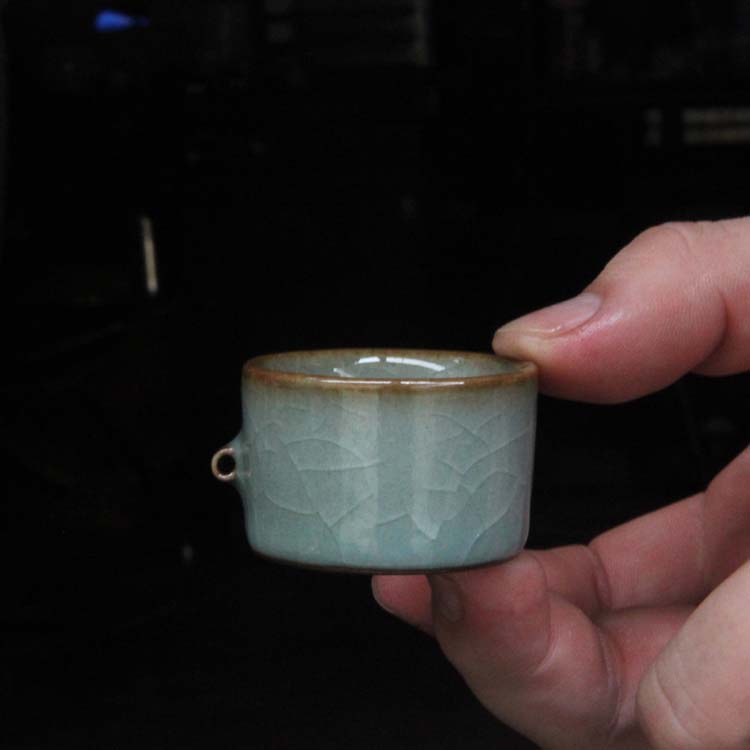 鸟笼配件青瓷浅子鸟食罐虫杯