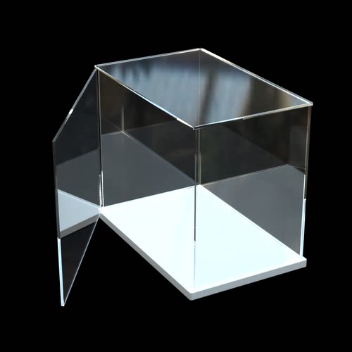 透明展示盒收纳储物收纳箱动漫手办模型玩具积木黏土可开门防尘罩