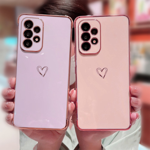 电镀镂空爱心软胶四角加厚防摔