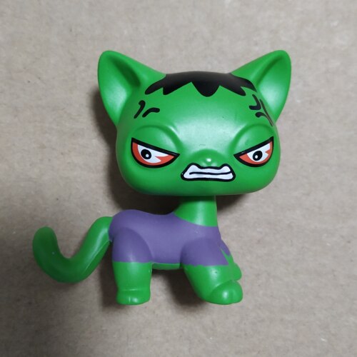 LPS Q版宠物 pet微型可爱的小朋友玩具 绿巨人猫 玩具
