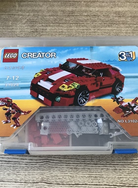 LEGO 创意三合一系列31024红色的咆哮恐龙赛车飞机玩具积收纳盒装