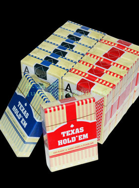 TEXAS HOLDEM大字防水德州扑克牌粗砂塑料工厂可定制