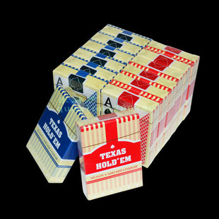 TEXAS HOLDEM大字防水德州扑克牌粗砂塑料工厂可定制