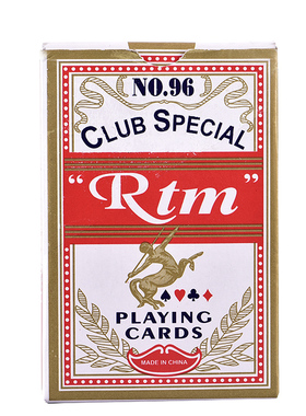 RTM德州扑克牌百爱乐21点纸牌窄牌整箱直销麻将红色可定制