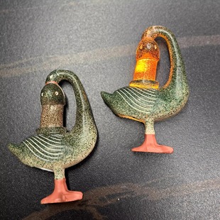 陕西博物馆文创彩绘树脂雁鱼铜灯冰箱贴会发光旅游纪念品伴手礼