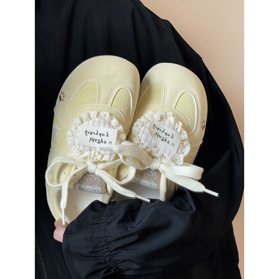 丑萌爱心德训鞋女2026春季新款百搭学生板鞋平底休闲小白鞋,女鞋,德训鞋,淘宝优惠券,粉丝福利购,淘宝优惠卷