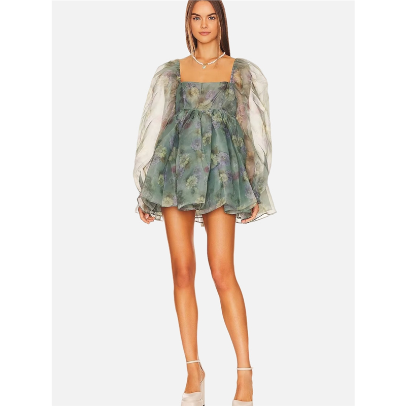 Selkie同款宫廷风复古墨绿太阳花