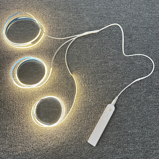 充电灯带led人体感应免布线并联多灯橱柜衣柜卧室手办柜猫柜灯条