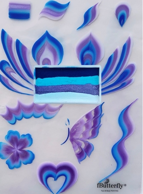 fButterfly蝶妆儿童脸部彩虹水溶性速干人体速干颜料彩绘膏