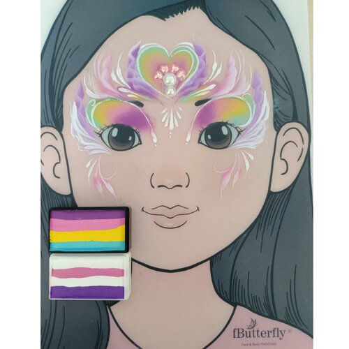fButterfly蝶妆儿童脸部彩虹水溶性速干人体速干颜料彩绘膏