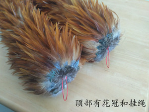 吴氏掸坊 鸡毛掸子 藤条杆鸡毛掸90厘米 家用车用除尘 插花瓶装饰