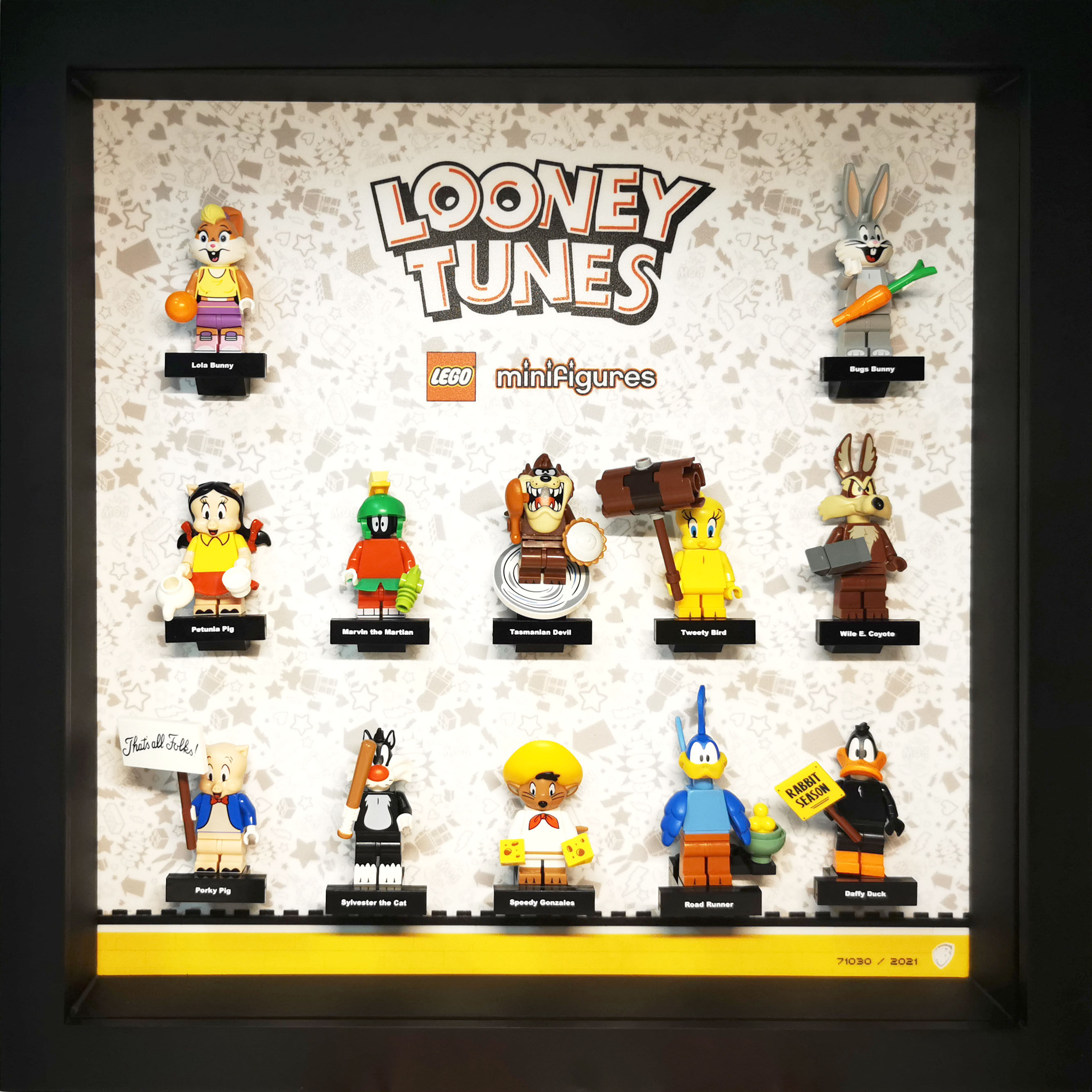 包邮积木收纳创意相框适用华纳兔八哥乐一通71030乐高人仔抽抽乐