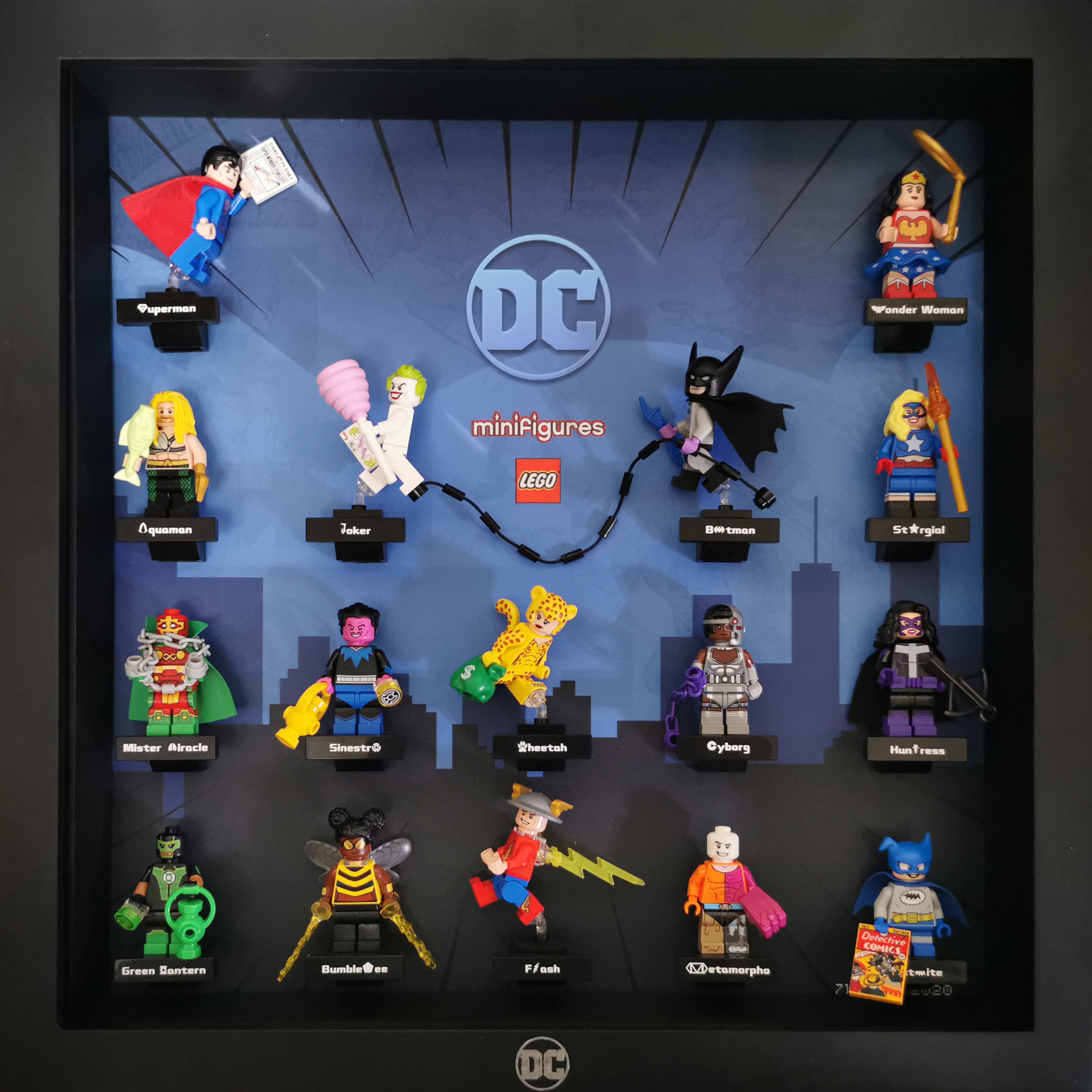 包邮diy积木收纳相框适用dc抽抽乐lego71026乐高人仔蝙蝠侠超人02