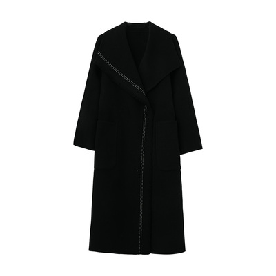 【玉米专享】序篇大衣XPYM65008新款双面呢羊毛大翻领走线65008