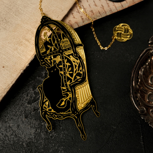 byears白夜原创猫咪沙发复古金属镂空书签精致高档文艺生日礼物