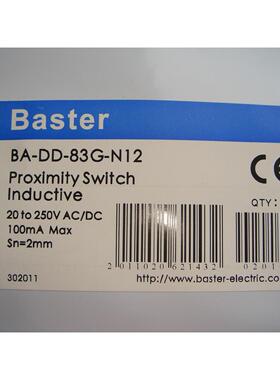 【工控数码】原装正品 BASTER BA-DD-83G-N12 巴斯特接近开关议价