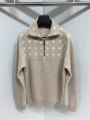 Beige/Half Zip Jacquard Style