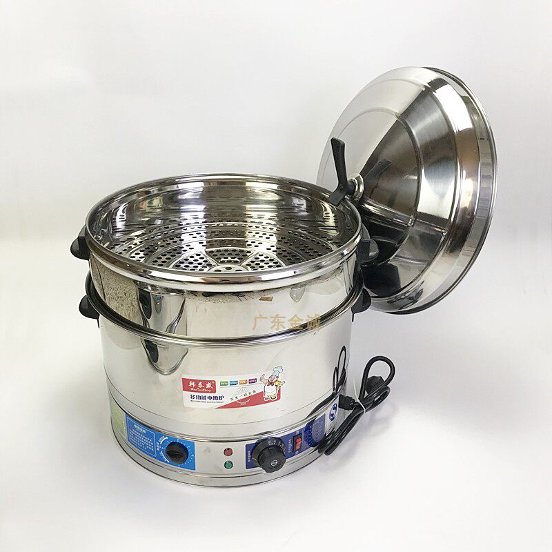 不锈钢电蒸笼多功能电蒸锅蒸包单孔商用大笼屉大容量蒸包炉电热锅