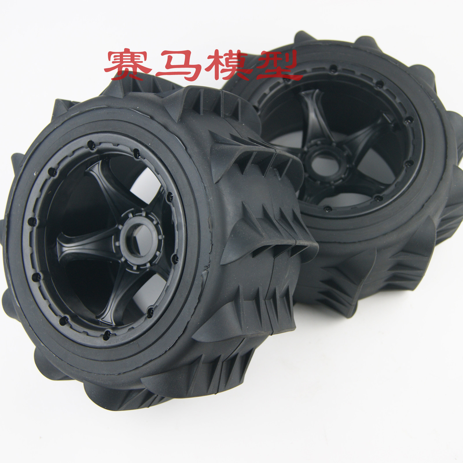 RC MODEL CAR LARGE SAND TIRE ASSEMBLY FOR XRT BIG X MODIFIED WATER RAFTING HPI 5B5T