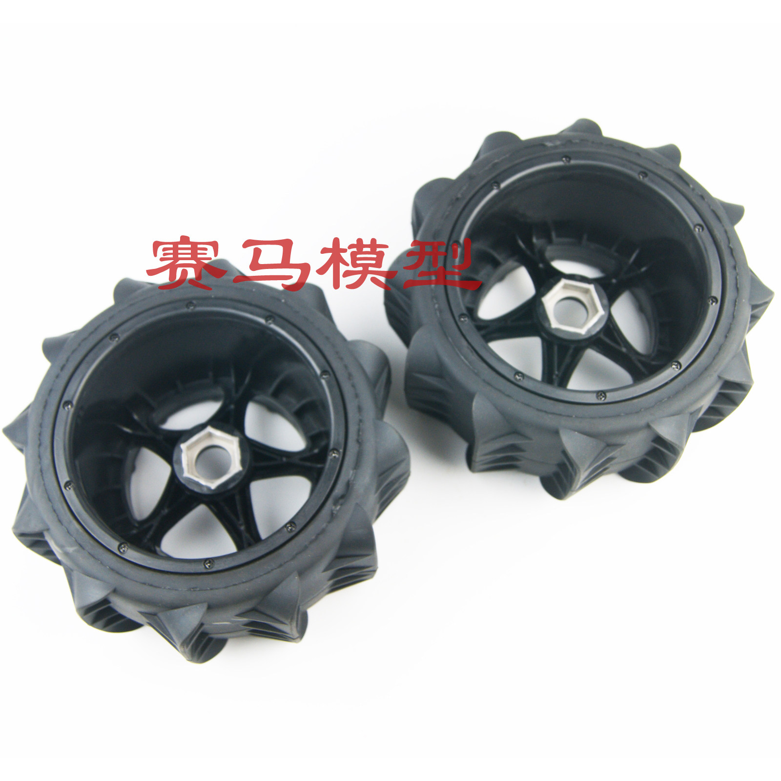 RC MODEL CAR LARGE SAND TIRE ASSEMBLY FOR XRT BIG X MODIFIED WATER RAFTING HPI 5B5T