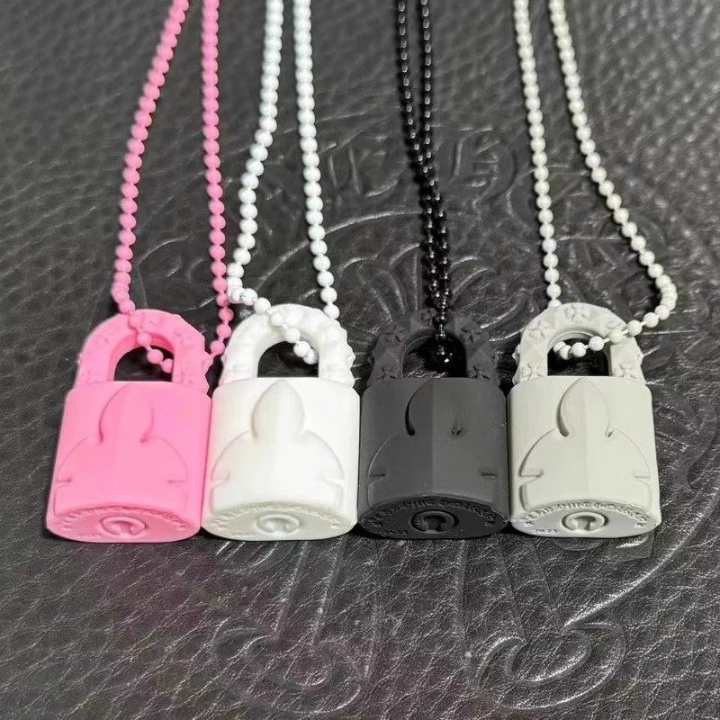 克罗权志龙圆珠链男女锁头项链GD