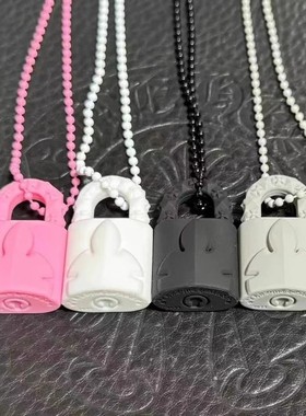 克罗权志龙圆珠链男女锁头项链GD