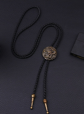 欧美复古个性圆形龙礼服挂坠项链