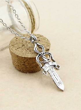 EXO合金镀银男女圣剑吊坠项链