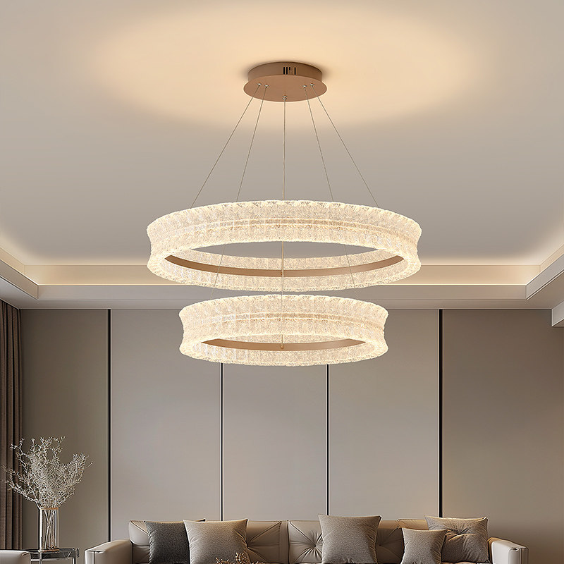 现代轻奢客厅吊灯双层圆形铝材LED大气意式高级感北欧设计师款灯,家装灯饰光源,客厅吊灯,淘宝优惠券,粉丝福利购,淘宝优惠卷