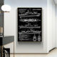 055型驱逐舰装 饰画工业风军舰机械线稿图办公室壁画客厅黑白挂画