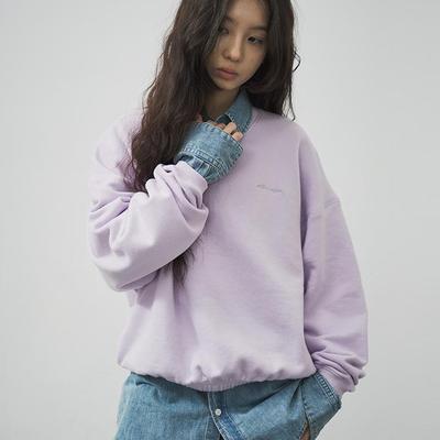 WITHSUUGAR｜舒芙蕾系列 四季可穿全棉云感蓬松圆领套头刺绣卫衣