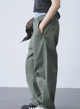 WITHSUUGAR｜四季可穿立体剪裁CVC速干微弹工装长裤 宽松休闲长裤