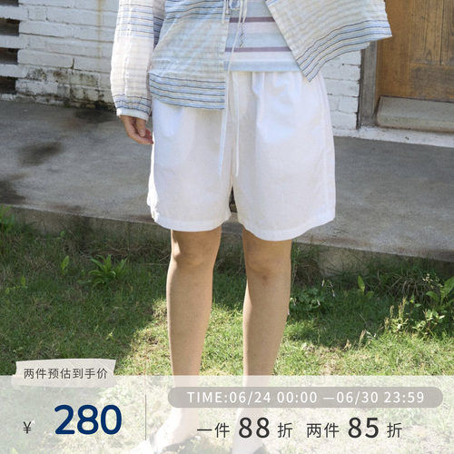 WITHSUUGAR长绒棉松紧腰短裤