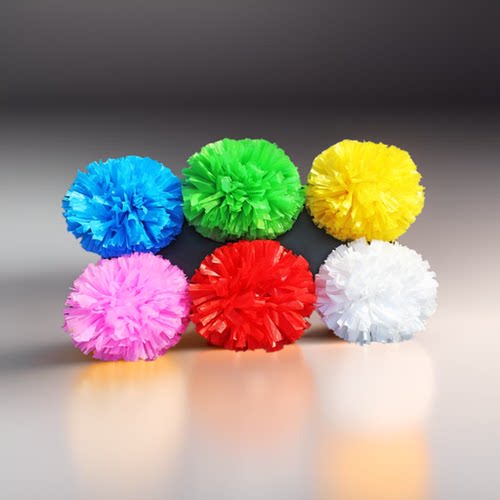 塑料哑光啦啦队花球舞蹈彩球拉拉队手拿花广场舞道具啦啦操花球