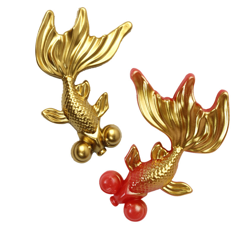 金鱼祝寿蛋糕装饰摆件寿星公婆生日插件茶壶爷爷2022网红寿桃新款