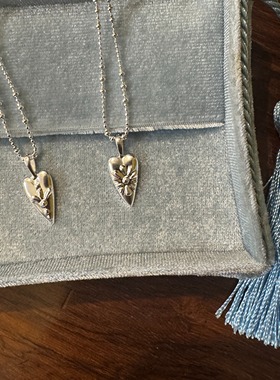 自制韩国sonmat 通体s925银设计感ins爱心甜美心形吊坠锁骨项链