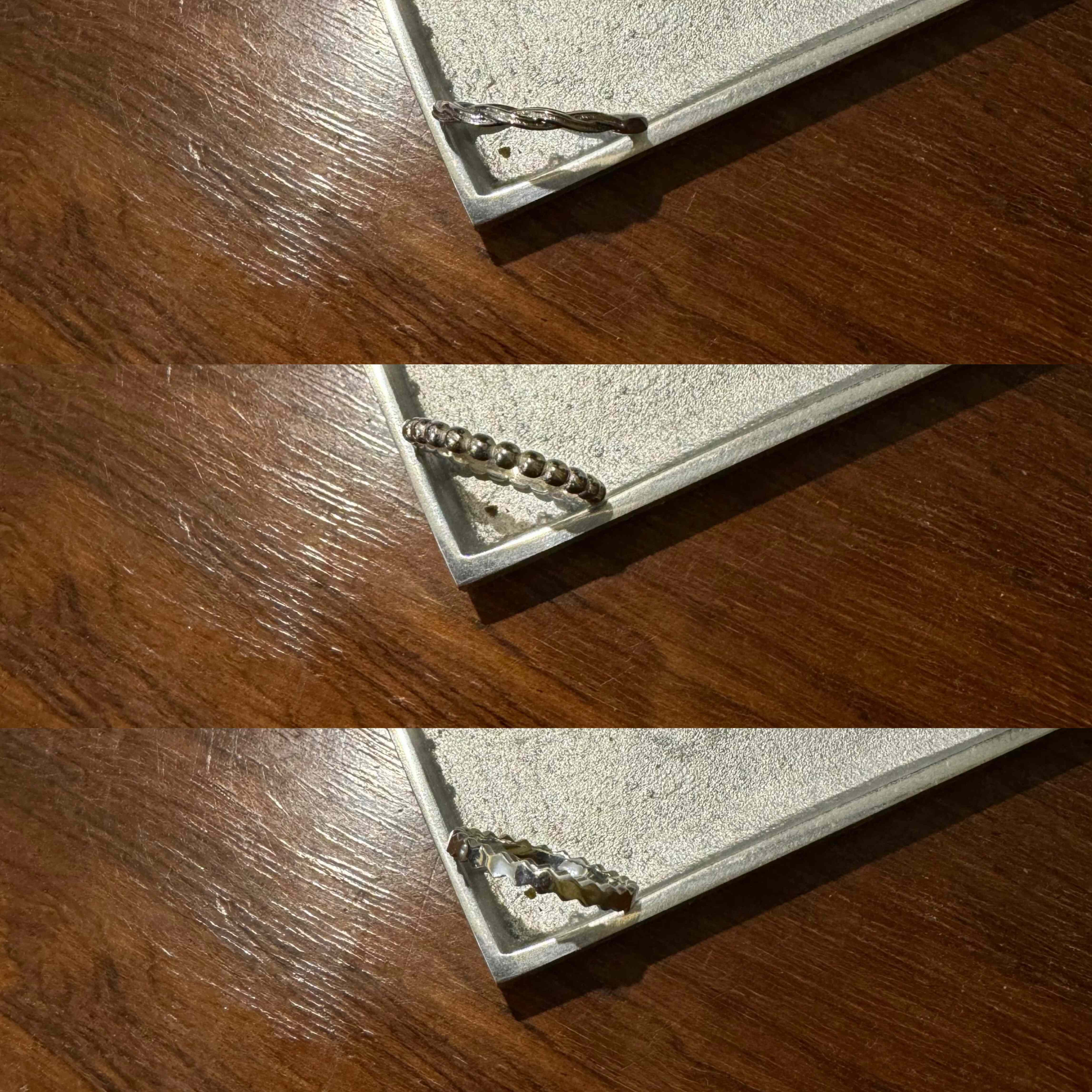 自制韩国out of label通体S925纯银电镀白金戒指happyrim自留款