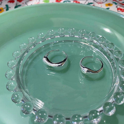 韩国戒指outoflabel通体纯银