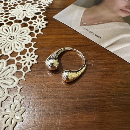 开口戒指925银happyrim同款